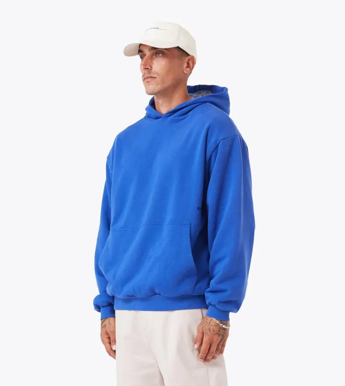 Zanerobe Hoodies and Sweaters Men Double Down Hood Cobalt Blue