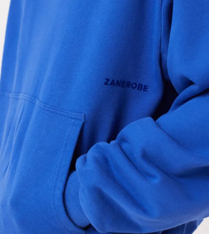Zanerobe Hoodies and Sweaters Men Double Down Hood Cobalt Blue