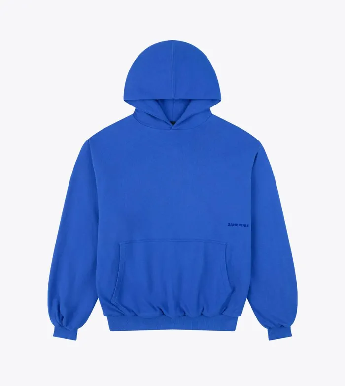 Zanerobe Hoodies and Sweaters Men Double Down Hood Cobalt Blue
