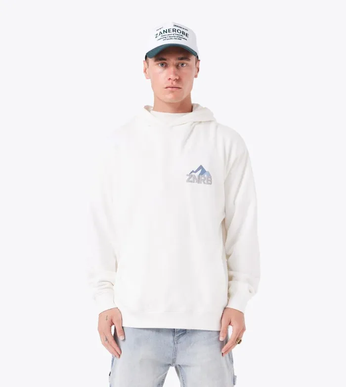 Zanerobe Hoodies and Sweaters Men Sustainable Orgo Hood Sweat GD Vintage White