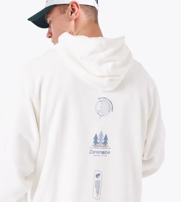 Zanerobe Hoodies and Sweaters Men Sustainable Orgo Hood Sweat GD Vintage White