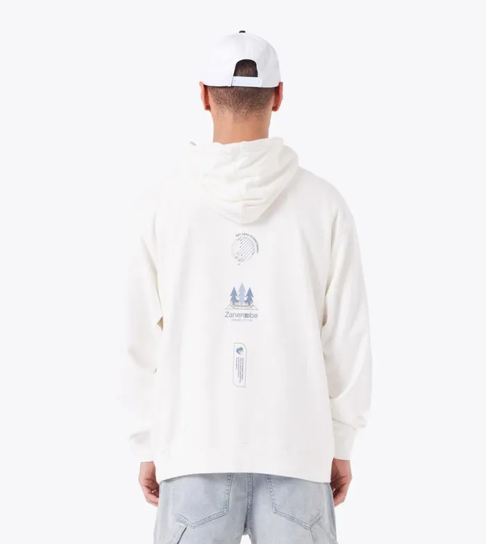 Zanerobe Hoodies and Sweaters Men Sustainable Orgo Hood Sweat GD Vintage White