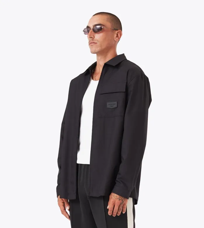 Zanerobe Shirts Men Boxy LS Overshirt Black