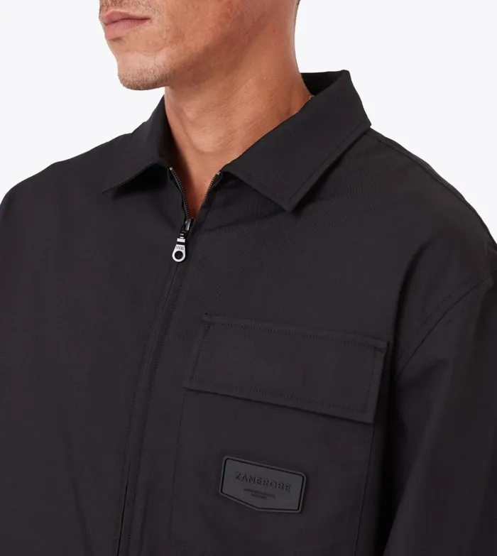 Zanerobe Shirts Men Boxy LS Overshirt Black