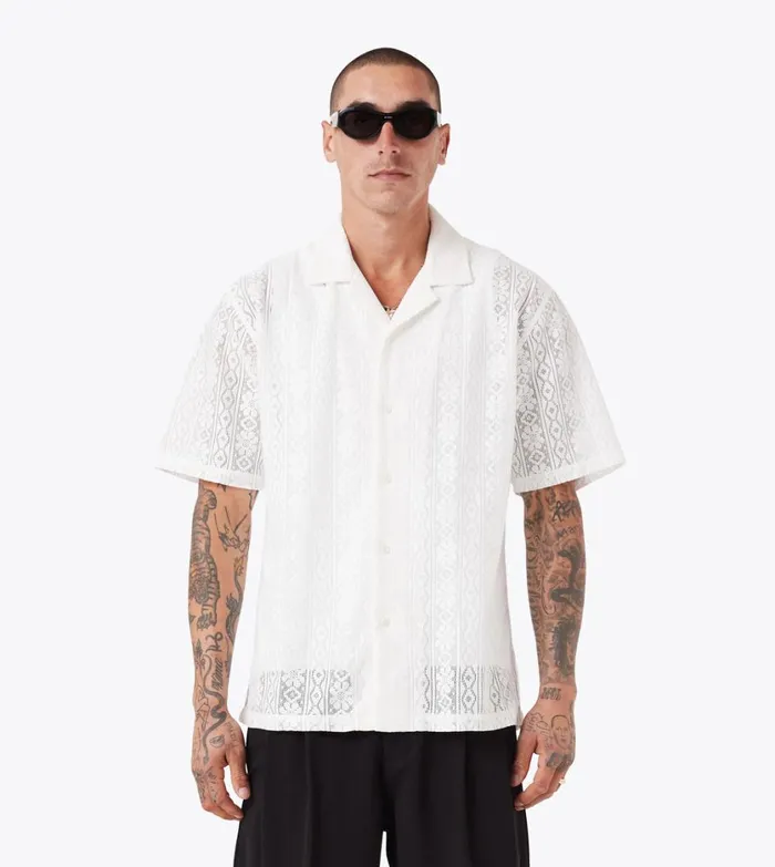 Zanerobe Shirts Men ZDS Lace Shirt White