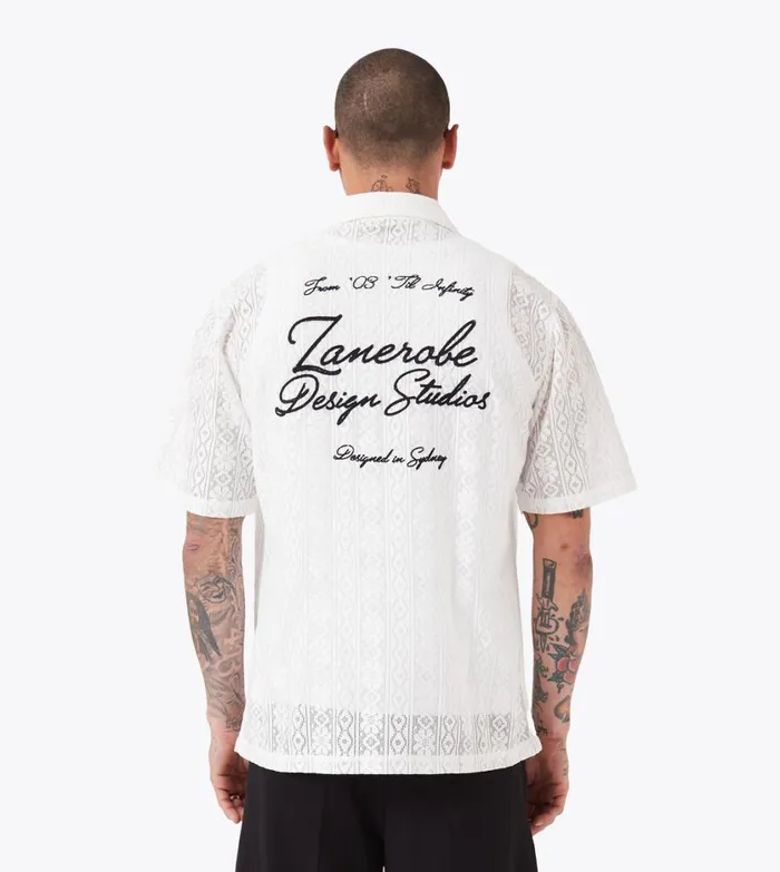 Zanerobe Shirts Men ZDS Lace Shirt White