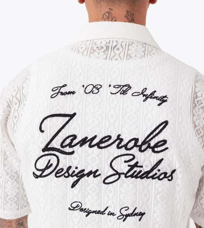 Zanerobe Shirts Men ZDS Lace Shirt White