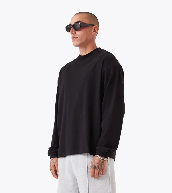 Zanerobe Tees and Tanks Men Box LS Tee Black