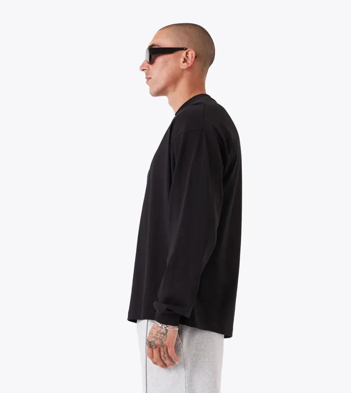 Zanerobe Tees and Tanks Men Box LS Tee Black