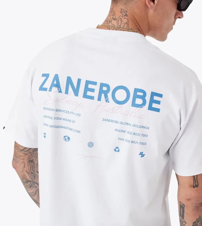 Zanerobe Tees and Tanks Men ZR Box Tee White