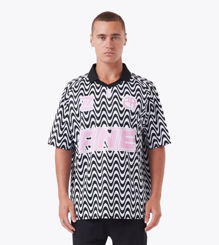 Zanerobe Tees and Tanks Men ZR Football Shirt BlackPink