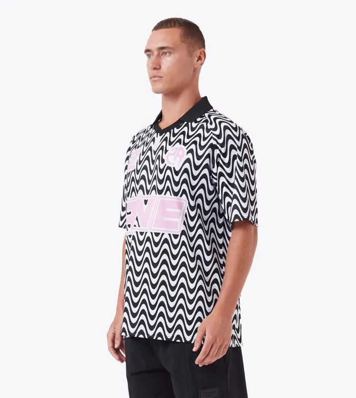 Zanerobe Tees and Tanks Men ZR Football Shirt BlackPink