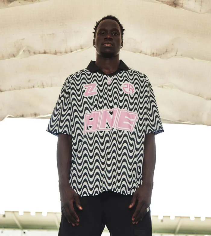 Zanerobe Tees and Tanks Men ZR Football Shirt BlackPink