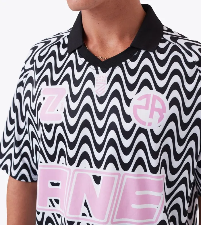 Zanerobe Tees and Tanks Men ZR Football Shirt BlackPink