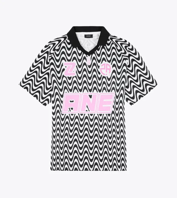 Zanerobe Tees and Tanks Men ZR Football Shirt BlackPink