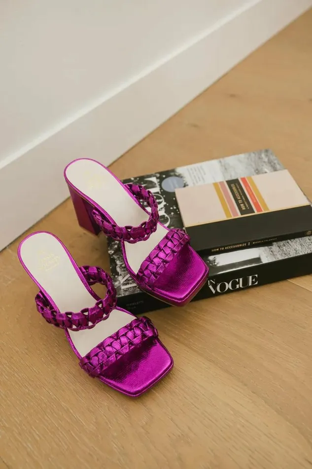 Zenda Metallic Platform Heels Pink Women Bohme Shoes