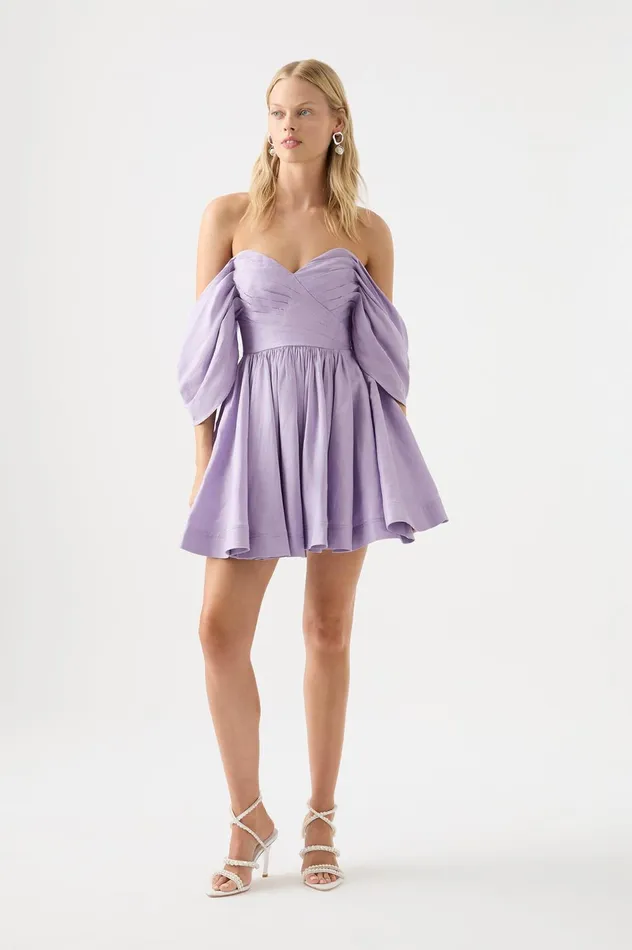 Zorina Sweetheart Mini Dress Lilac Women Aje Mini Dresses
