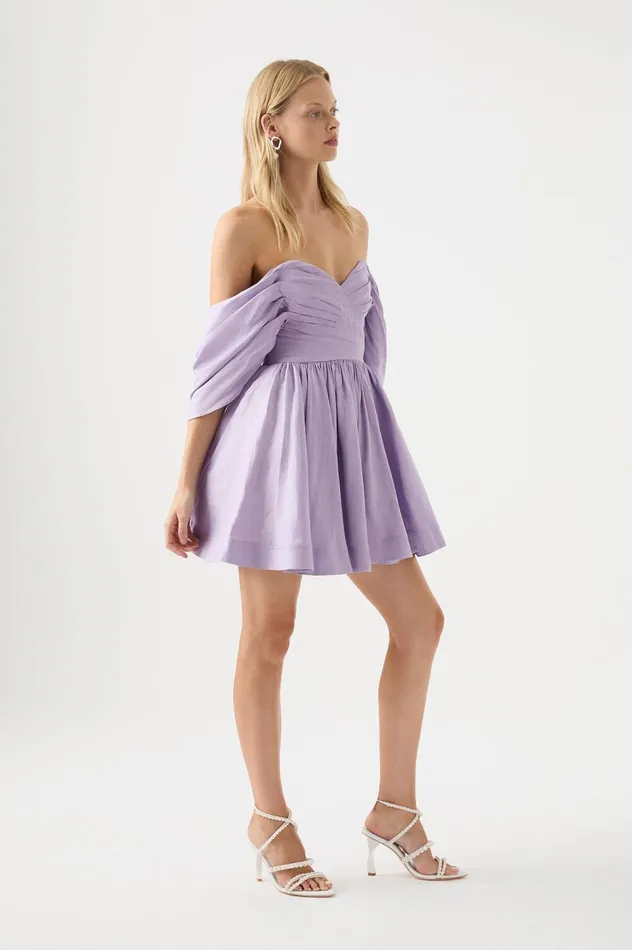 Zorina Sweetheart Mini Dress Lilac Women Aje Mini Dresses